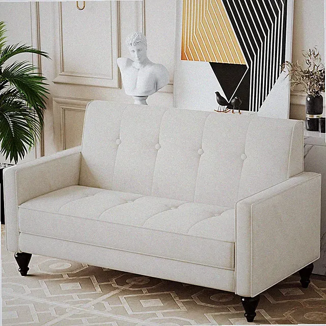 Velvet Love Seat Mini Couch Small Settee Loveseat Bench for Living Room