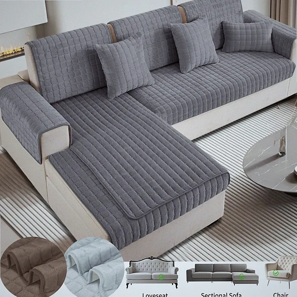 soft plush sofa covers non slip sectional couch cover