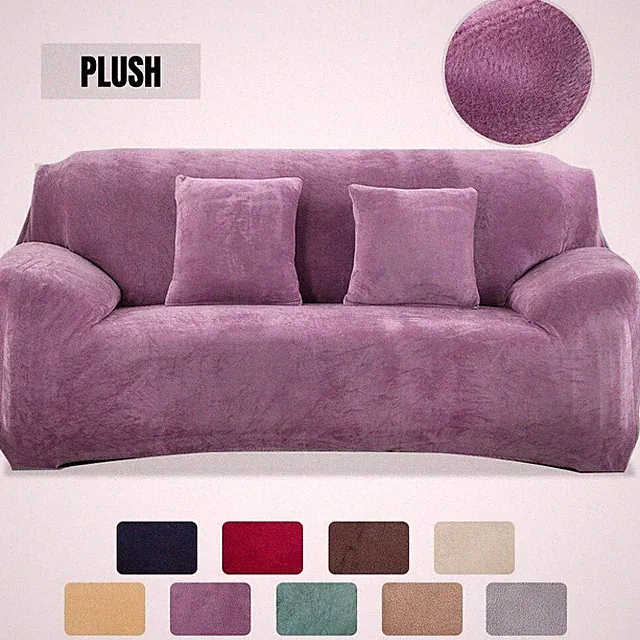 Velvet Plush Thicken Sofa Cover All-inclusive Elastic Couch Cover Living Room