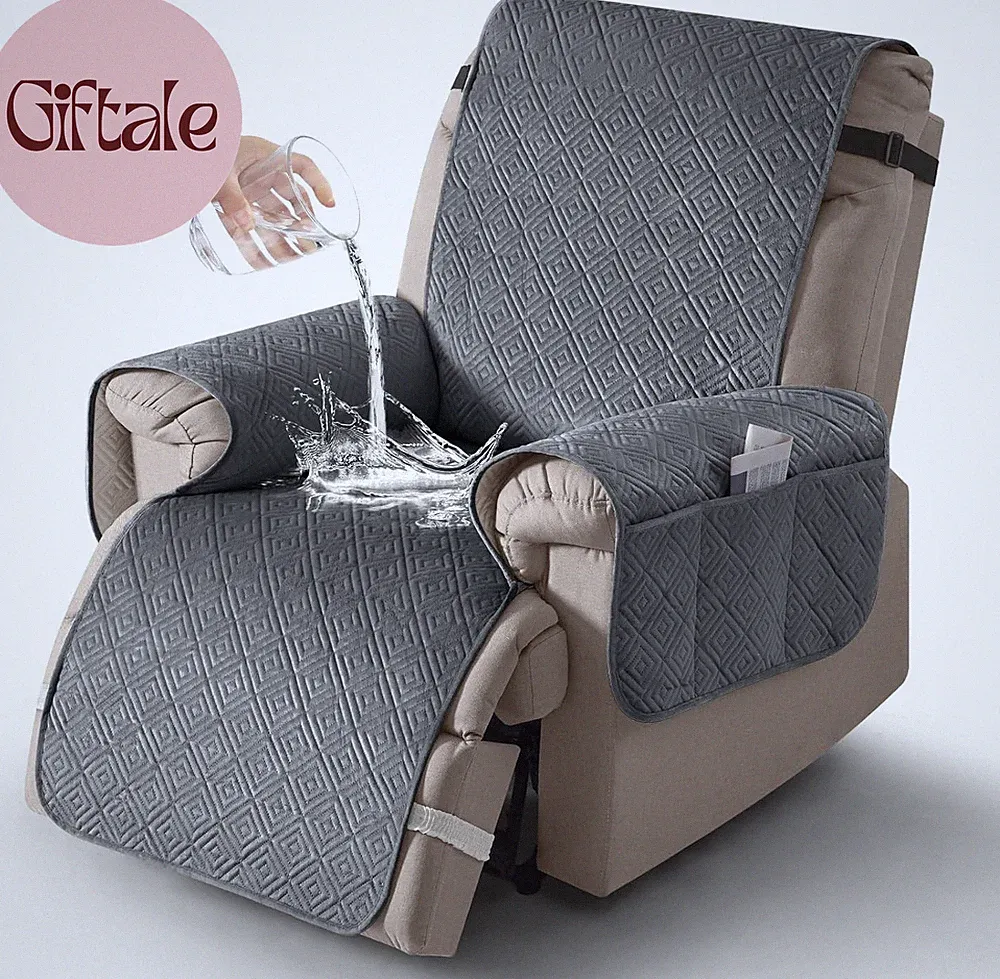 Velvet Recliner Chair Cover, 100% Waterproof Recliner Covers That Stay in Place