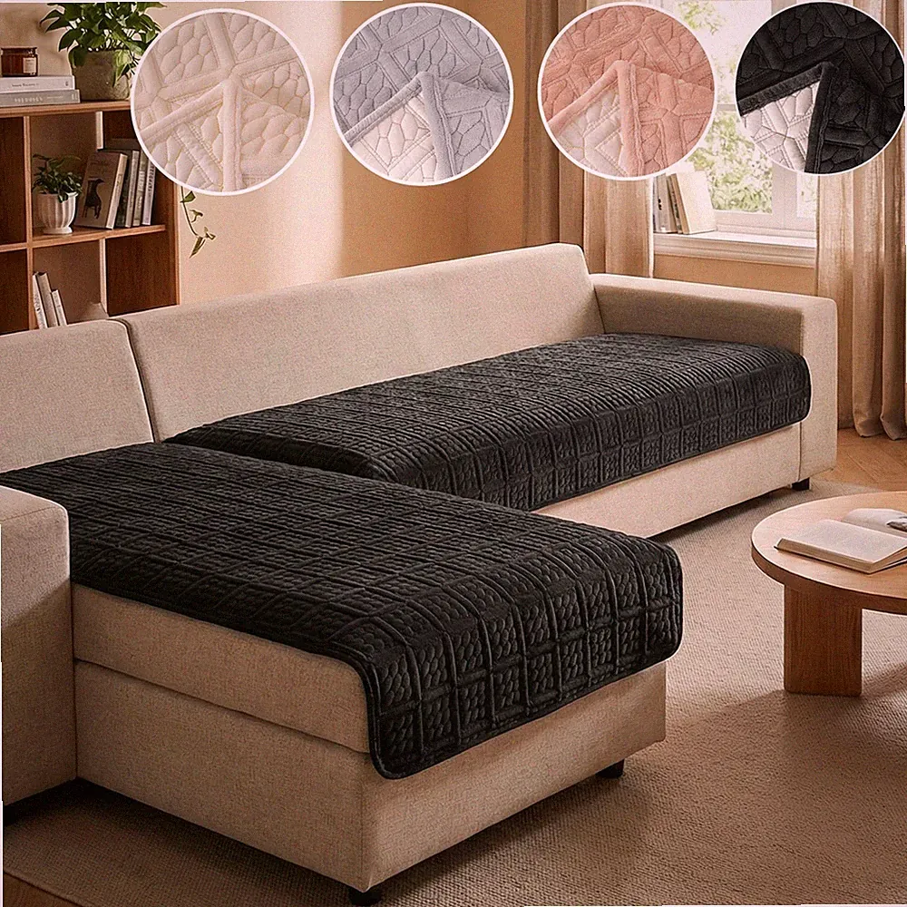 Velvet Sofa Cover Dog Sofa Mat L Shape Sectional Couch Cover Set Pet Friendly
