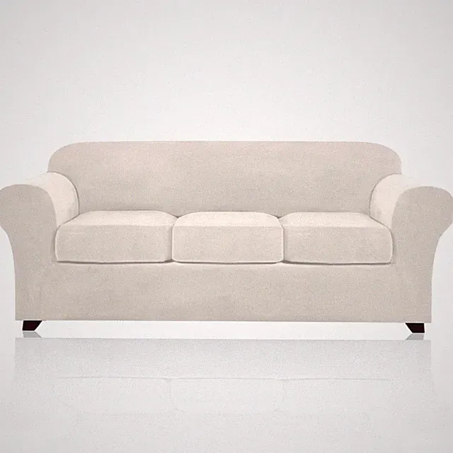 Velvet Sofa Covers 4-Piece Set, Pet-Friendly, Non-Slip, Fits 3-Cushion, Large...