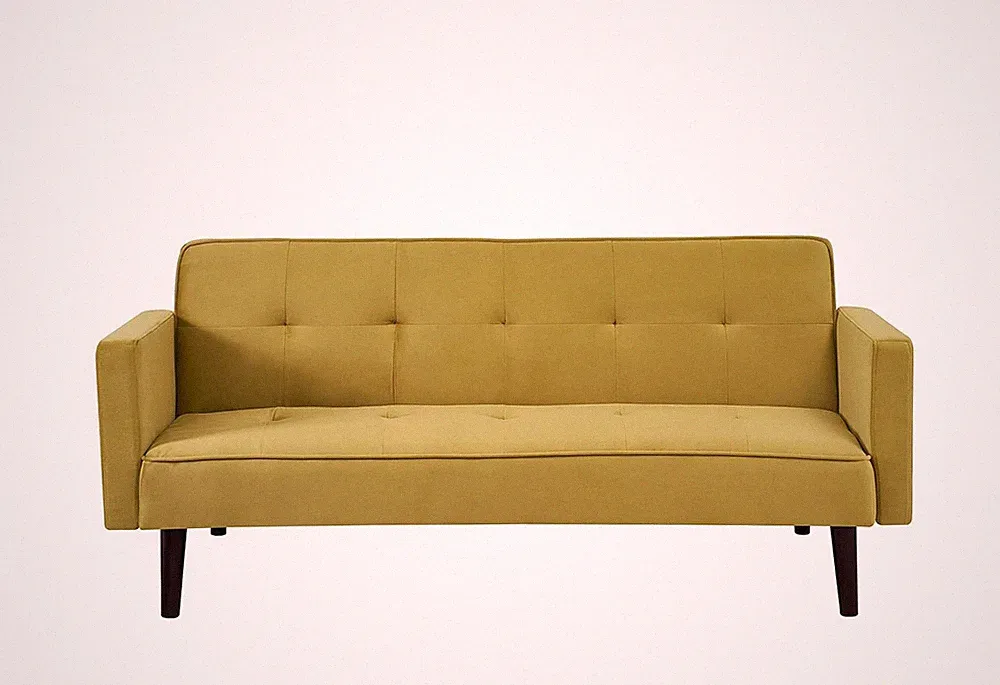 Velvet Upholstered Convertible Folding Futon Sofa Bed Modern Tufted Sleeper Couc