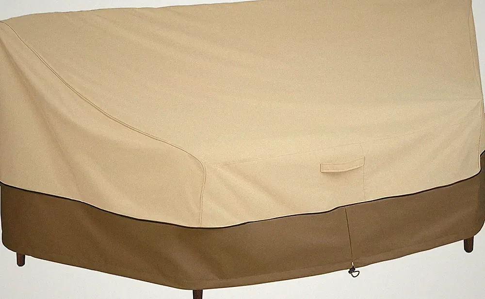 Veranda Water-Resistant 46 Inch Patio Curved Sofa Sectional Cover, Patio Furnitu