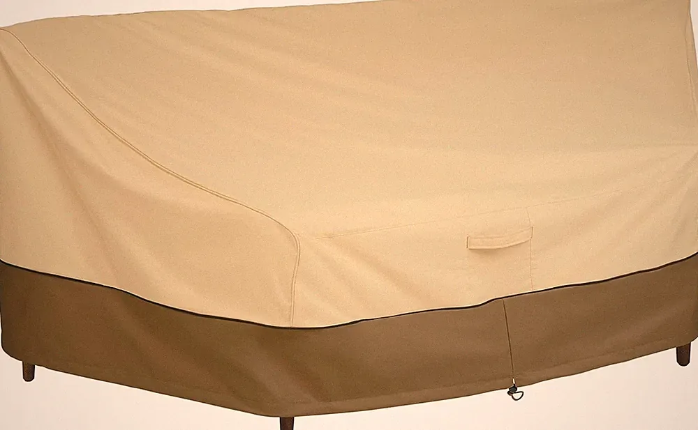 Veranda Water-Resistant 46 Inch Patio Curved Sofa Sectional Cover, Patio Furnitu