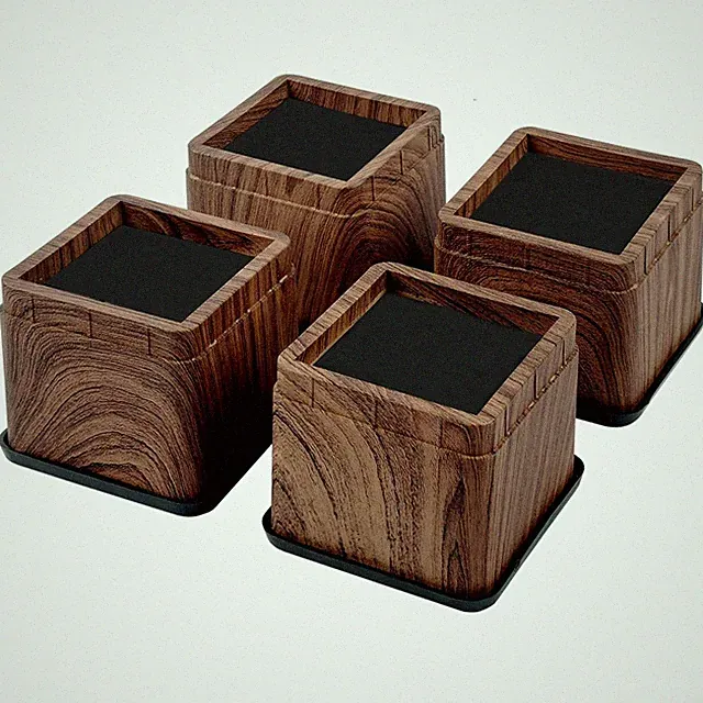Versatile 3-Inch Heavy-Duty Bed Risers for Enhanced Storage & Comfort, Set of 4