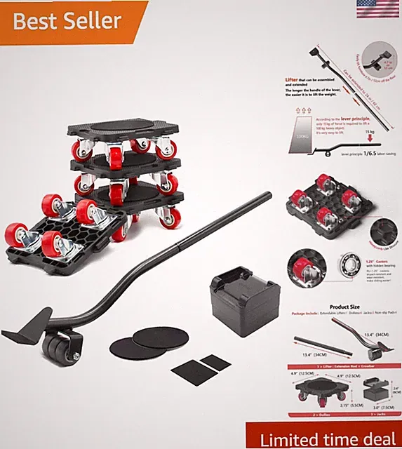 Versatile 360° Wheel Furniture Mover - Effortless Lifting for Heavy Items