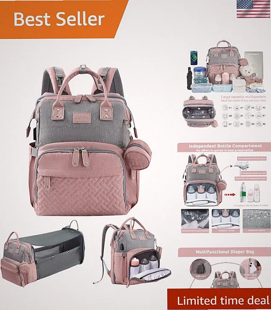 Versatile Diaper Bag Backpack with USB Charging | 19 Pocket Organizational Power