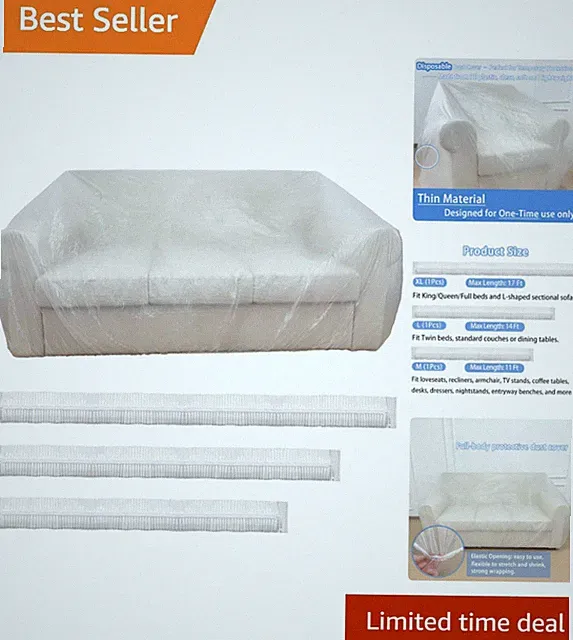 Versatile Disposable Furniture Dust Covers - Perfect for Long-Term Protection