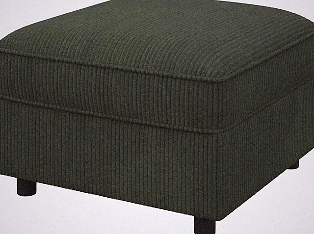 Versatile Green Storage Ottoman for Modular Sectional Sofa - Living Room Bench