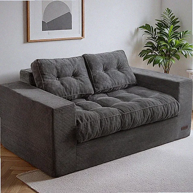 Versatile Loveseat Sofa Couch with Tufted Design - No Assembly Required
