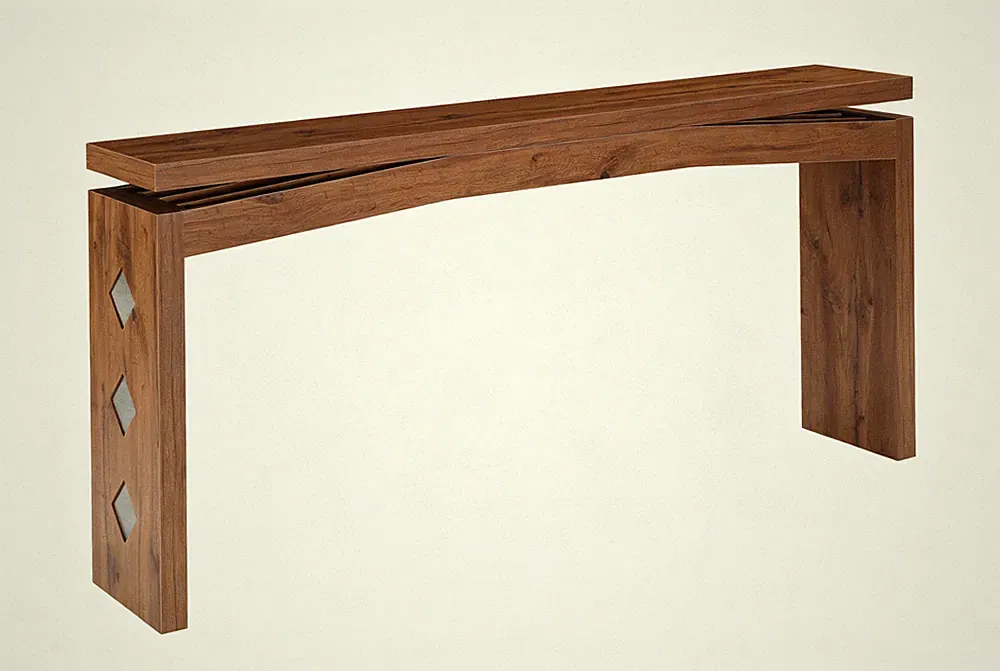 Versatile Multi Console Table Sofa Back Table Bedroom End-of-Bed Bench Brown