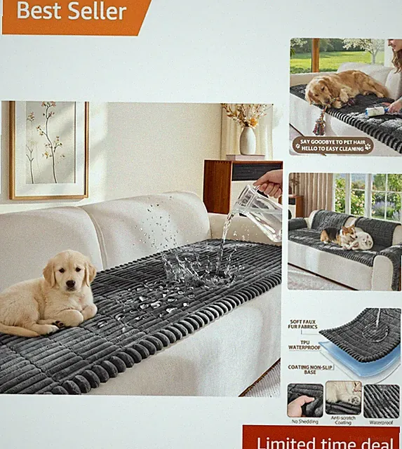 Versatile Waterproof Dog Couch Cover - Stylish Protector for Pets & Furniture