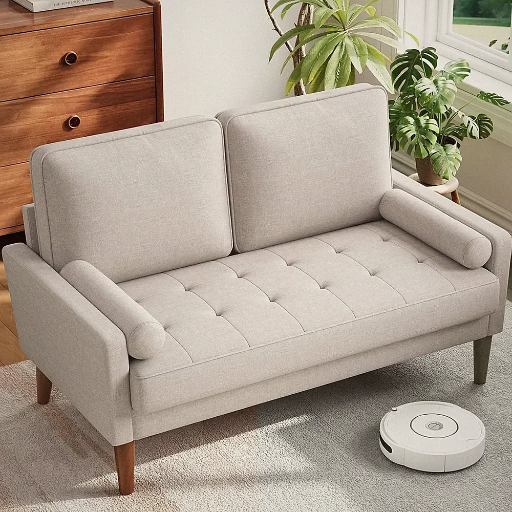 Vesgantti Loveseat Sofa with Solid Wood Legs, 48" Small Couches for Small Spaces