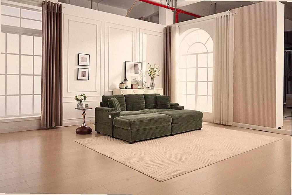 [VIDEO/New]Combination Modular Convertible Sectional Sofa Bed Set,Armrest stor