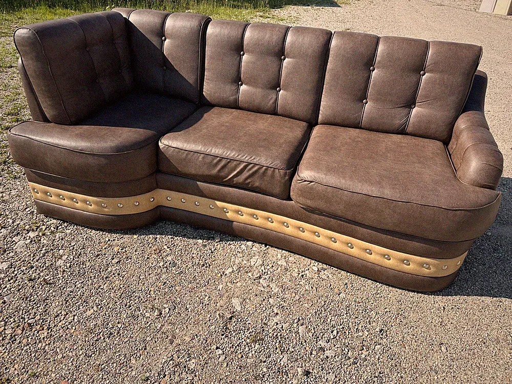 Villa 83" J-LOUNGE Sofa Sleeper Brown saddle Couch Bed RV motorhome air mattress