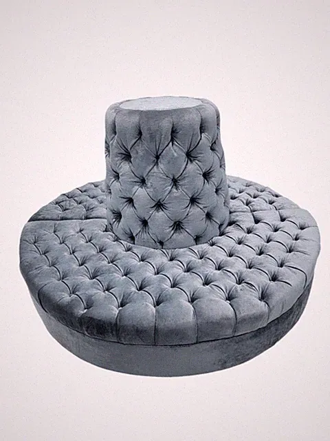 Vintage Banquet Tufted Lobby Sofa Newly Reupholstered
