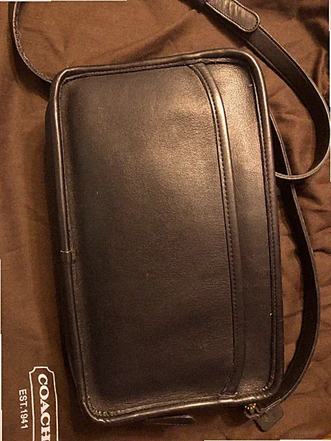 Vintage COACH SWINGPACK 9974 Med Leather Crossbody Bag Multi Section With Cover