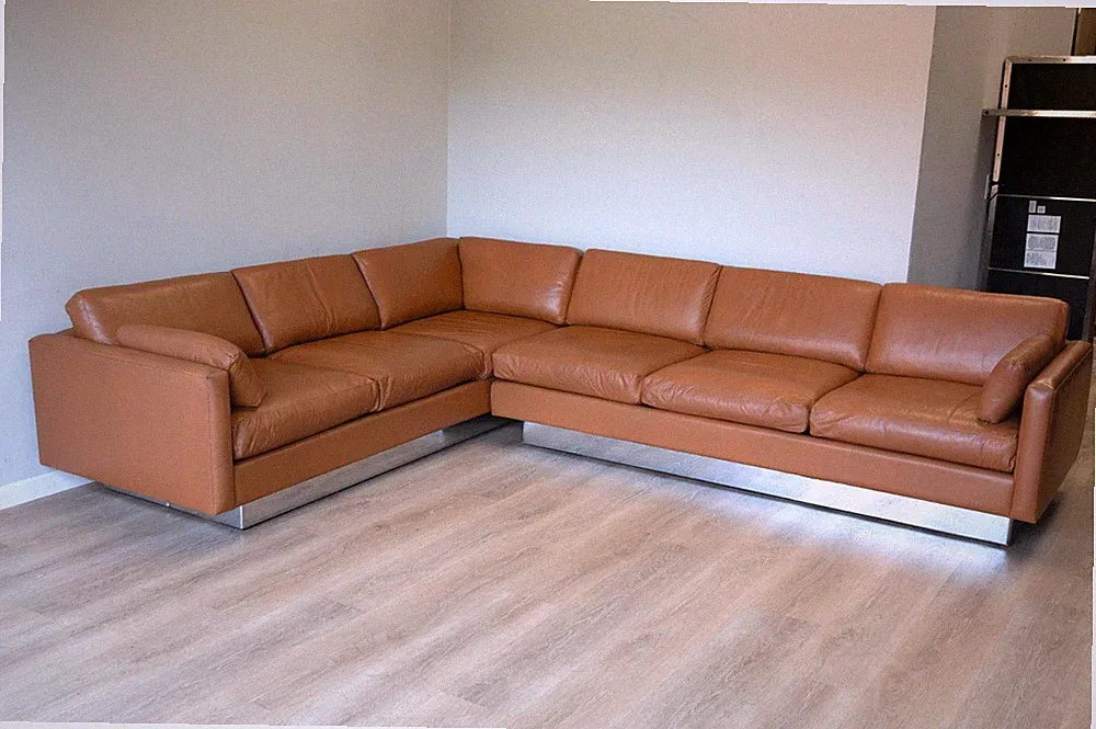 Vintage Hayes Furniture Top Grain Leather Sectional - Nationwide Delivery