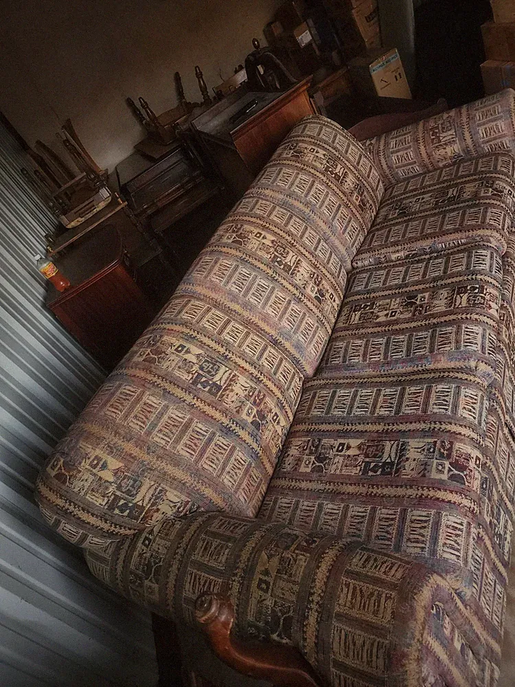 Vintage La-Z-Boy 3-Seat Sofa Rolled Arms Cushion Back Pull Out Bed
