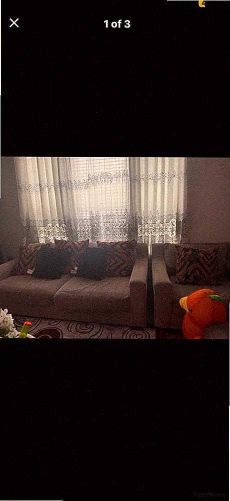 Vintage Loveseat Sofa Tufted Upholstery, Mahogany/Walnut Wood