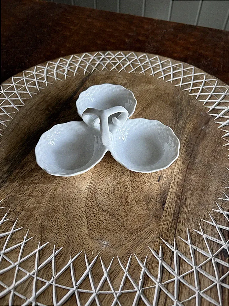 Vintage small Mikasa Bridal Lace condiment/nut dish