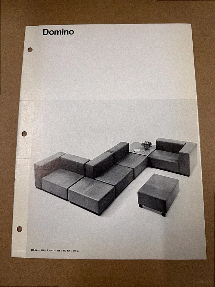Vintage Stendig Domino Modular Sofa Sectional Catalog Sheet Mid Century Modern