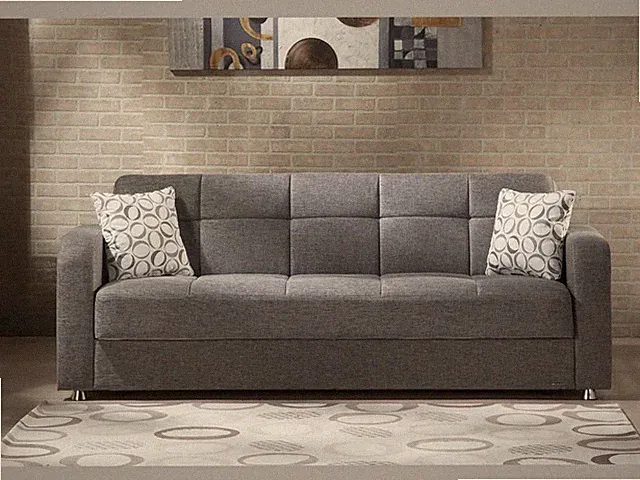 Vision Diego Gray Convertible Sofa Futon Storage Bed | Barely Used