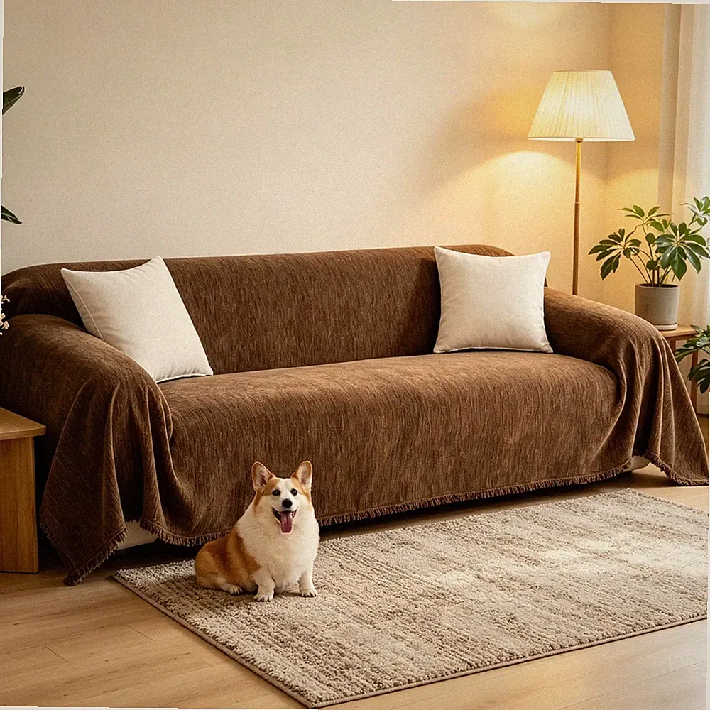 VISIONTEX Couch Cover for Sofa, Sectional L Shape Couch Covers for Dogs, Washabl