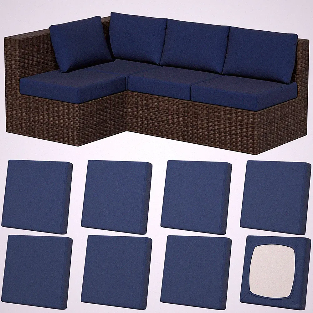Vorshape 8Pcs Stretch Patio Cushion Covers, Outdoor Couch & Sofa Replacement...