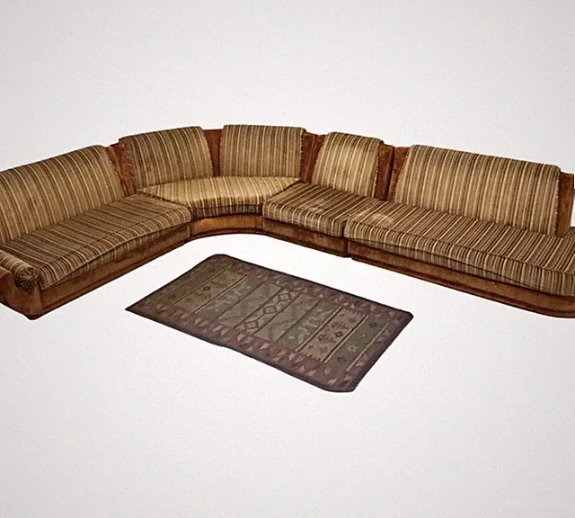 vtg mid century sectional couch chair 4 piece set Furniture