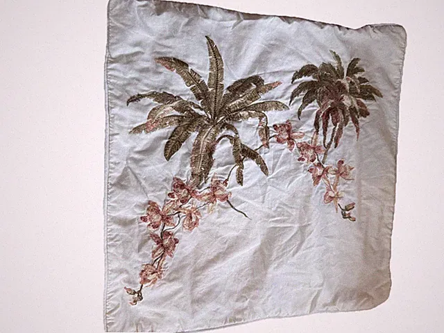 Vtg TOMMY BAHAMA Palm Tree Key West Elegance Embroidery Pillow Cover Sofa ARB&B