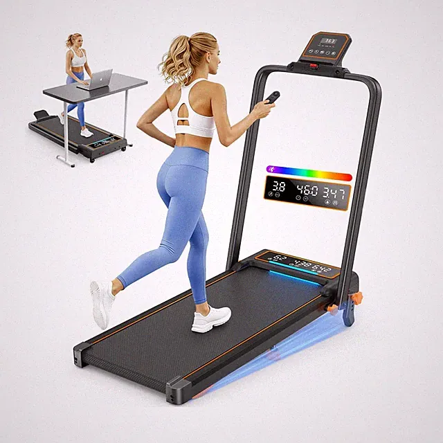 Walking Pad Treadmill with 15% Incline & Dual LED Display, 4 in 1 Walking Pad...