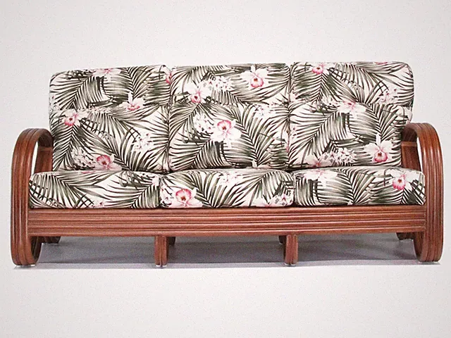 Walnut Rattan Living Room Furniture Sofa Couch (Choice of Fabrics) (#1790AW)