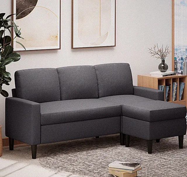 Walsunny Convertible Sectional Sofa Couch, L-Shaped Couch with Modern Linen...