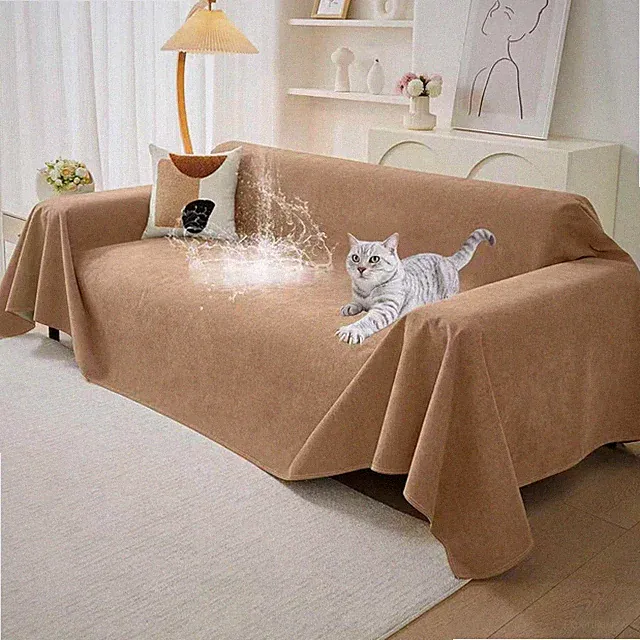 Warmstar Couch Protector from Cat Claws, Waterproof 71" x 150", Brown