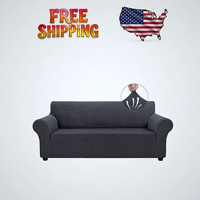 Washable 3-Seat Couch Cover - Breathable Charcoal Ash Protector for Kids & Pets