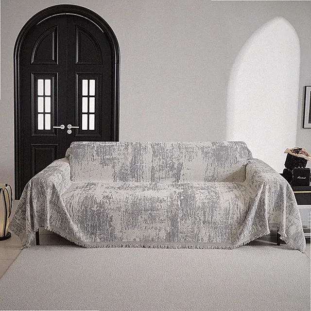 Washable Chenille Couch Cover for Sectional Sofa - 91"x150" Multi-Use