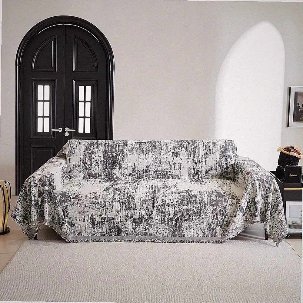 Washable Couch Cover for Sectional Sofa - Pet Friendly Geometric Design 91"x150
