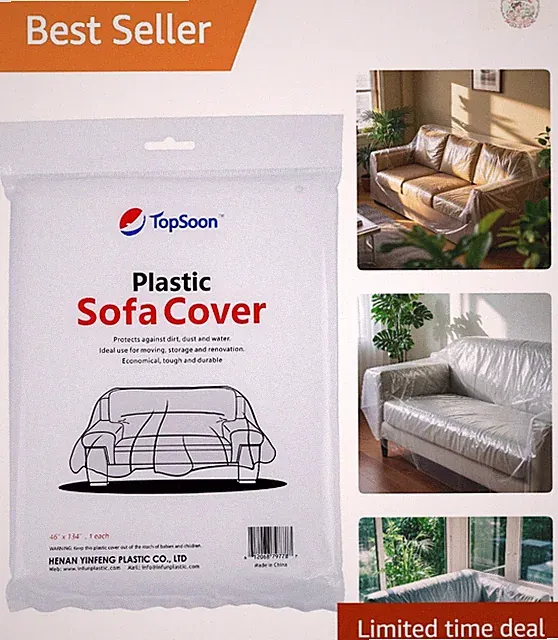 Washable & Easy to Clean 134x46 Plastic Sofa Cover - Protection