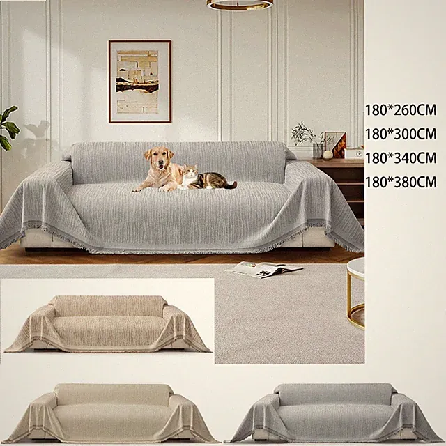 Washable L-Shaped Sofa Cover Couch Covers Chenille Sofa Slipcover for Dog