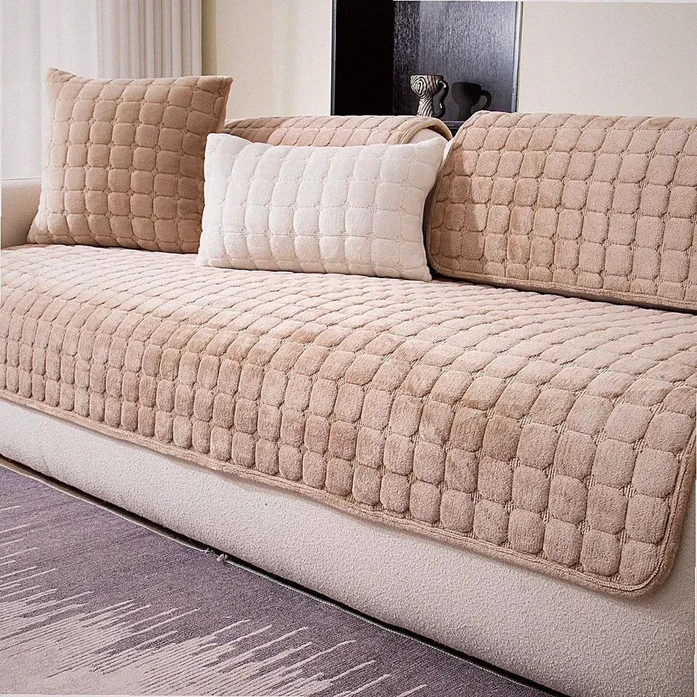 Washable Velvet Sofa Cover Sectional Anti Slip Sofa Slipcover Washable Sofa