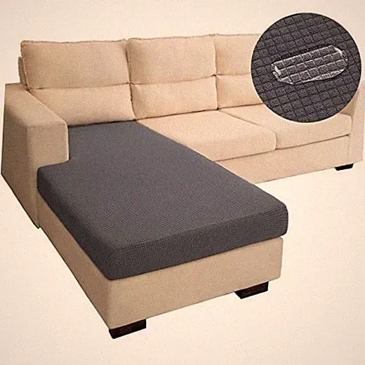 Water Repellent L Shaped Couch Covers for Sectional Sofa, Chaise Lounge Grey