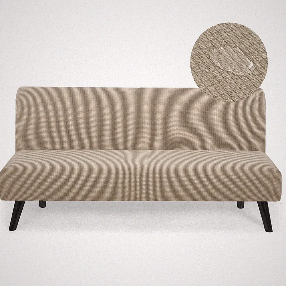 Water Resistant Armless Futon Cover Sofa Bed Slipcover, Foldable Futon Couch...