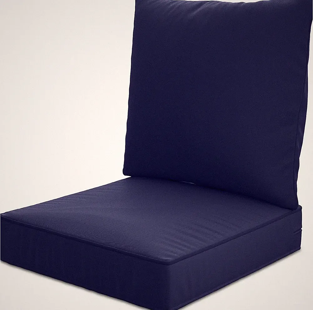 Waterproof 24" Deep Seat Cushions Set for Outdoor Loveseats & Sofas