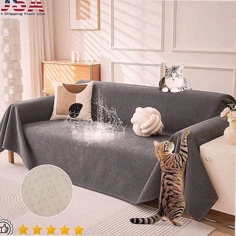 Waterproof Anti-Slip Couch Cover Pets Scratch Resistant Washable Protector New