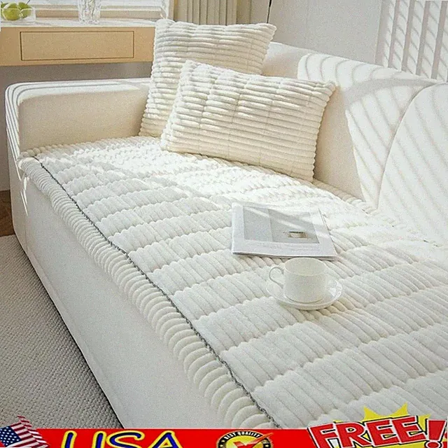 Waterproof Anti Slip Couch Cover Soft Plush Sofa Protector Washable Pet Friendly