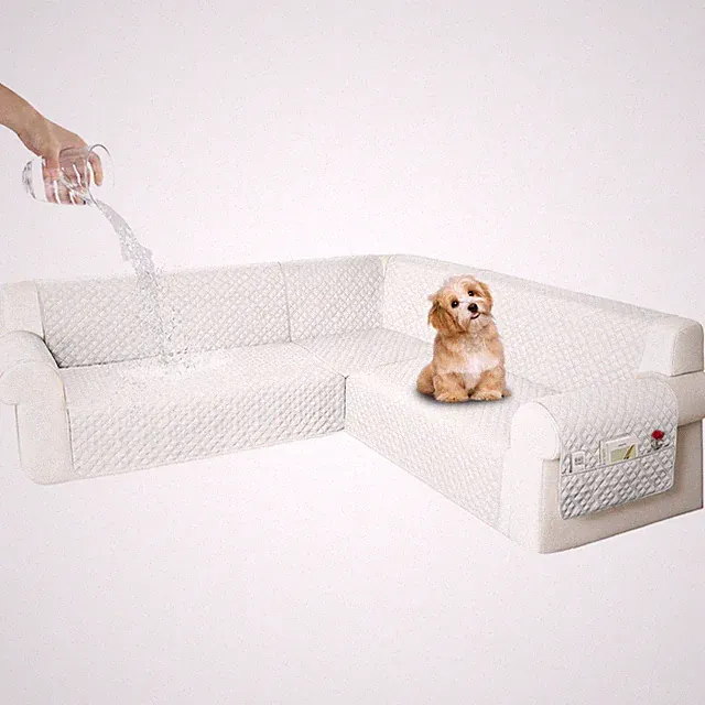Waterproof Corner Sectional Couch Cover for Dogs L Shape Modular Sectional So...