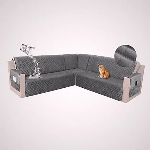 Waterproof Corner Sectional Couch Cover Velvet L Shape Sofa Covers for Pets