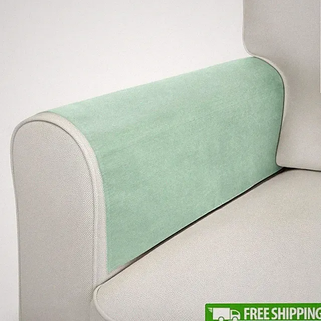 Waterproof Couch Armrest Covers Soft Chenille Anti-Slip Slipcovers 2 Pack New